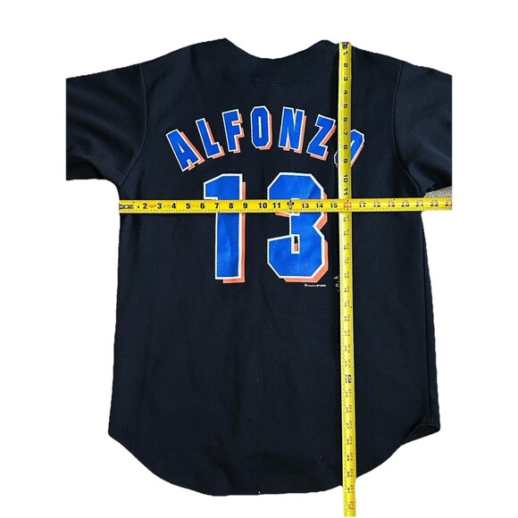 New York Mets Edgardo Alfonzo #13 MLB Dynasty 2000 Black Jersey Men's Size M - Picture 8 of 8